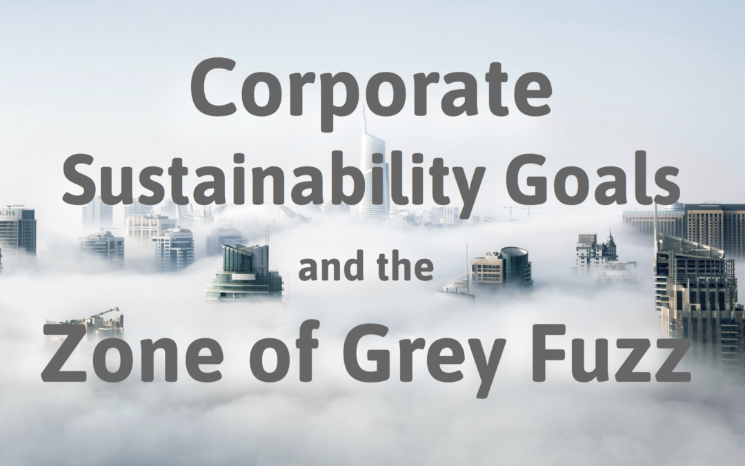 Corporate Sustainability Goals and the Zone of Grey Fuzz